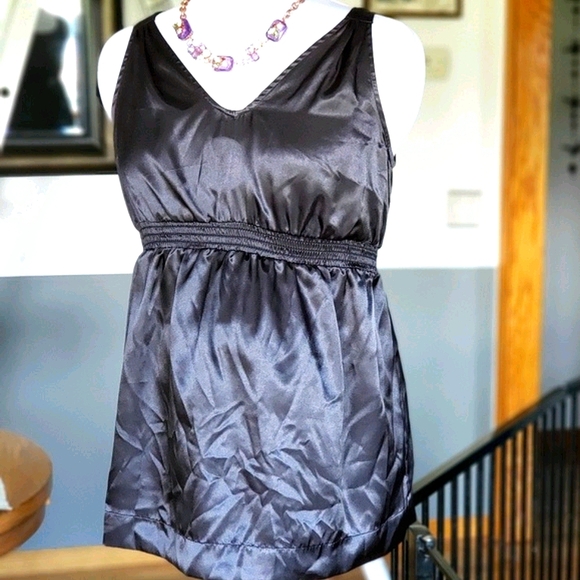 Mimi Maternity Tank Top Baby Doll V Neck BLK sz M - Picture 8 of 9